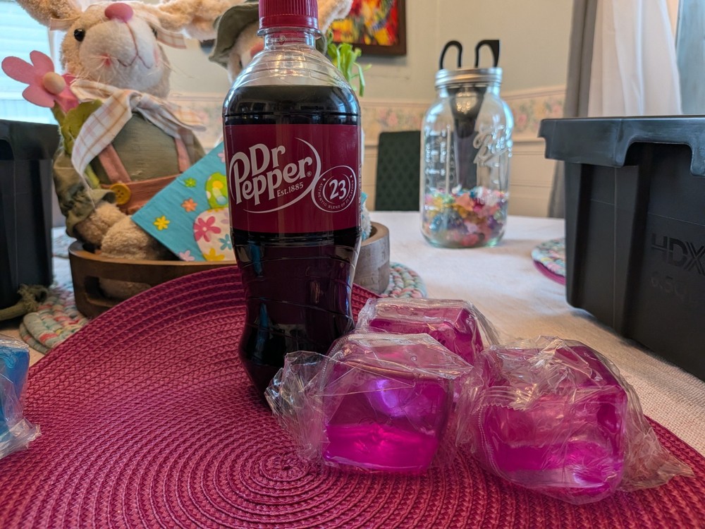 Pink Squishy Cube Squeezable Stress Reliever.