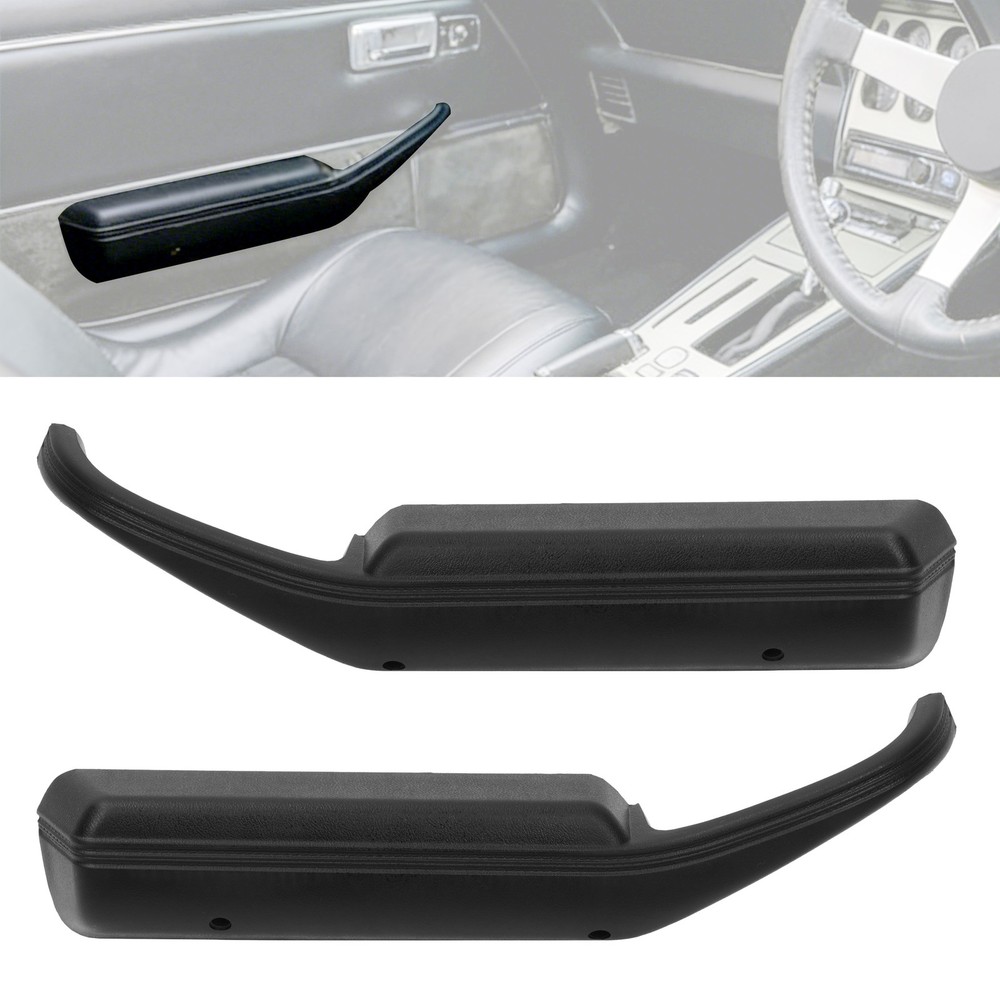 Door Panel Armrest Arm Rest Pulls Pair For 1978-1982 Chevrolet Corvette C3 Black