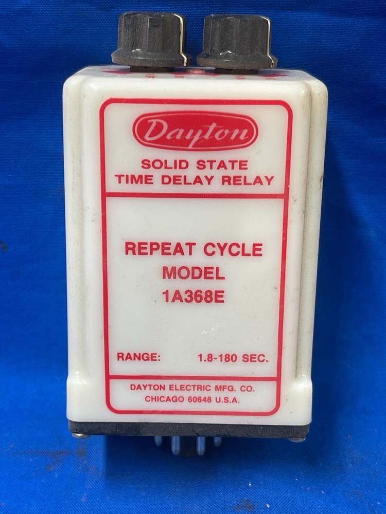 DAYTON 1A368E SOLID STATE TIME DELAY RELAY