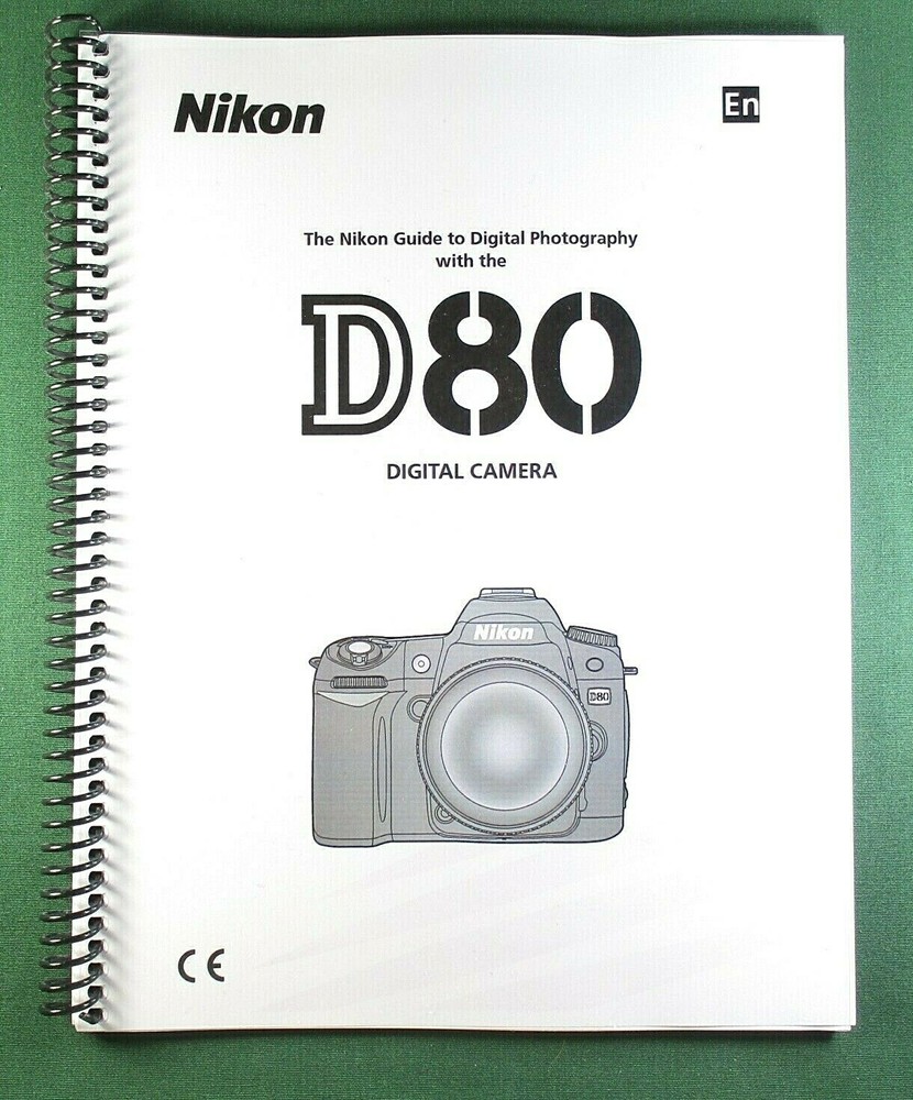 Nikon D80 Instruction Manual: 162 Pages & Protective Covers