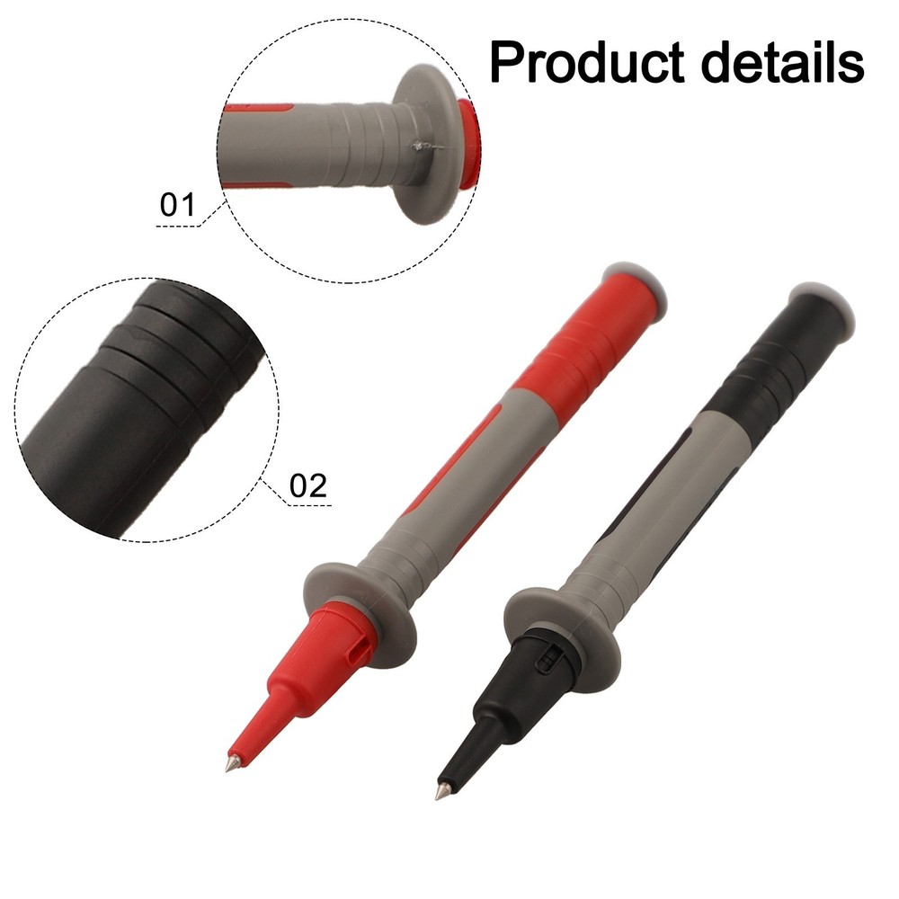 Innovative Design 2pcs Multimeter Probes Featuring Replaceable Needles