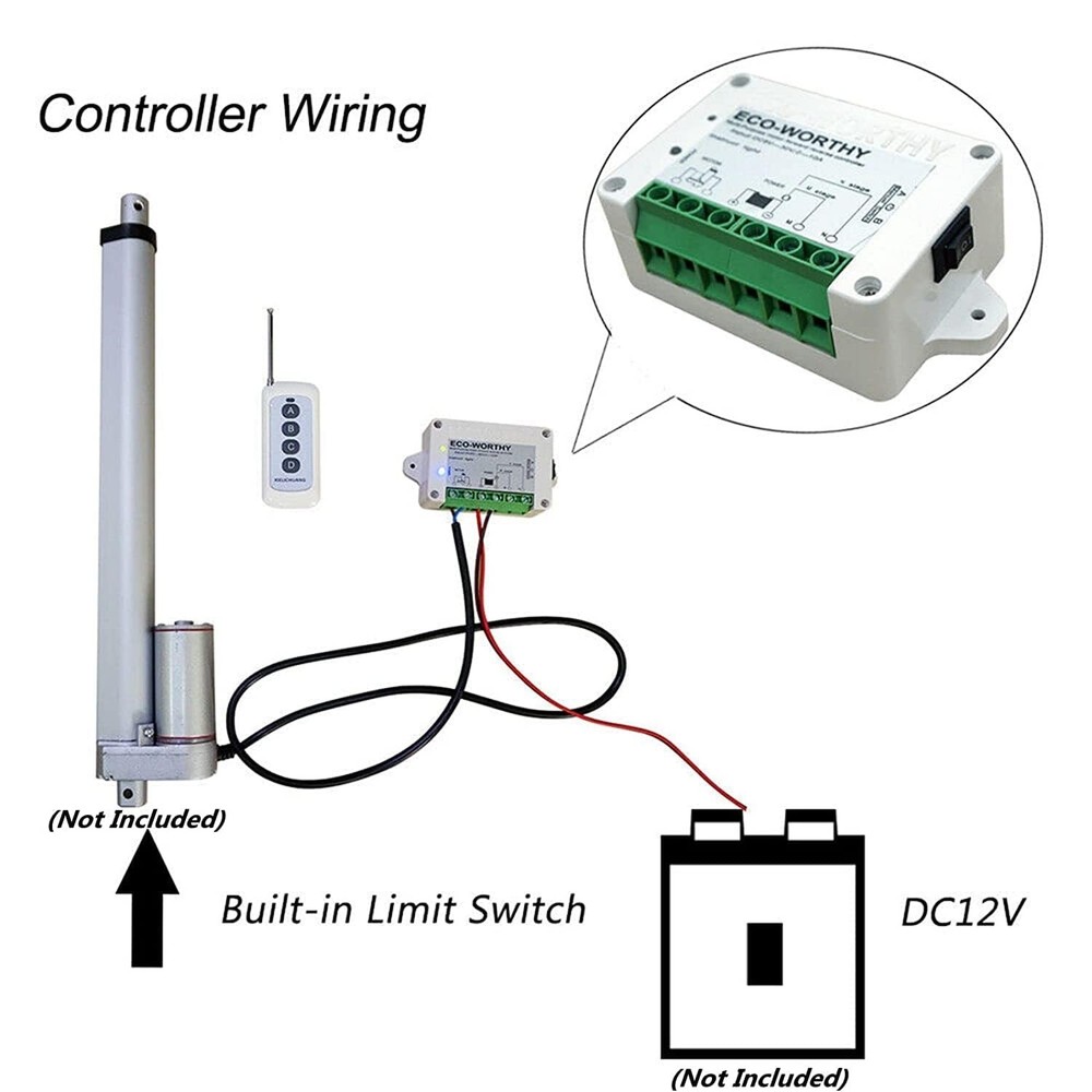ECO-WORTHY Linear Actuator Motor Controller, Remote Positive Inversion Control K
