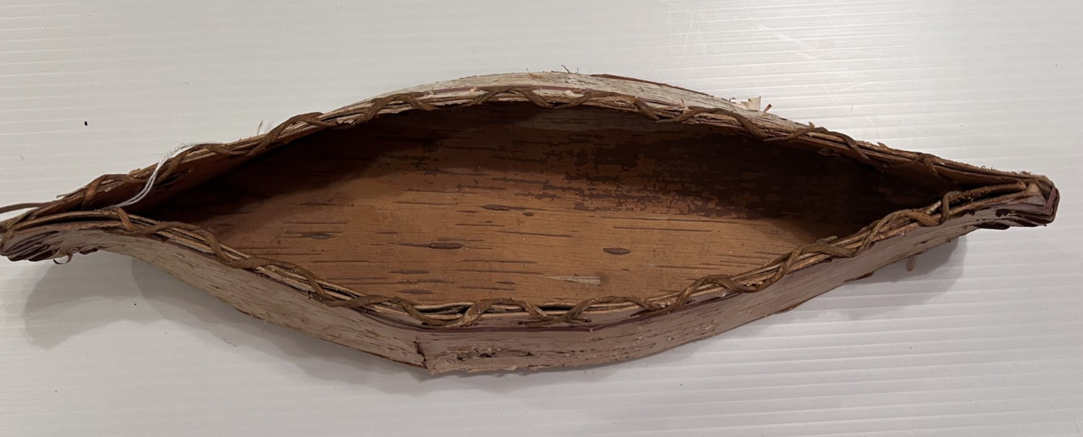 Handmade Birchbark Native American Canoe