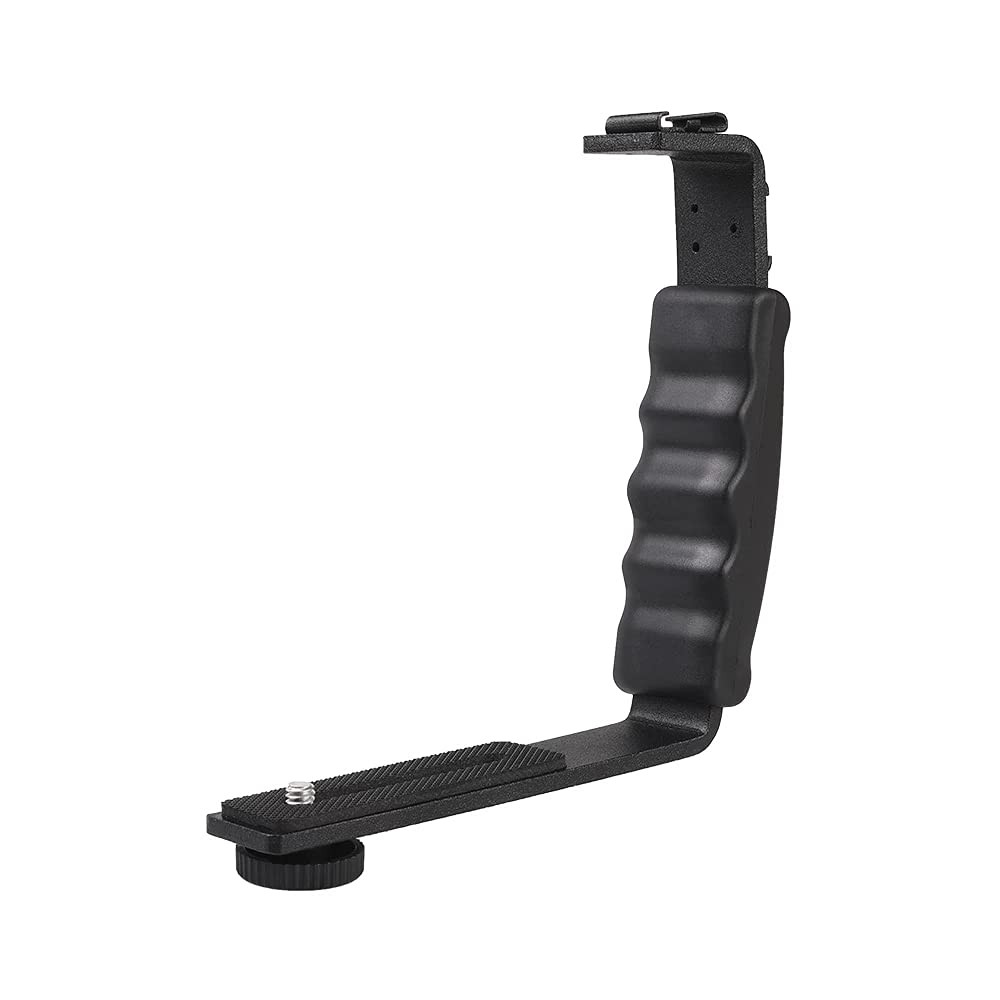 L-Shape Flash Bracket with Dual Flash Cold Shoe Mount  Tripod Screw Versatile...