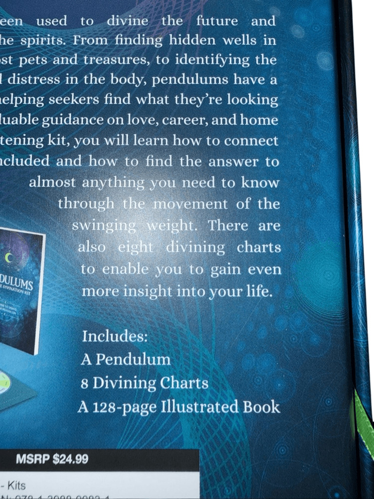 Brand New Pendulums Complete Divination Kit: Pendulum, Chart & Book
