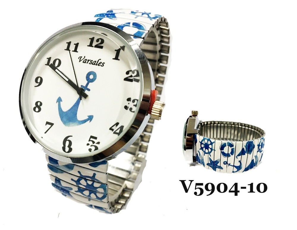 Anchor Blue Stretch Watch
