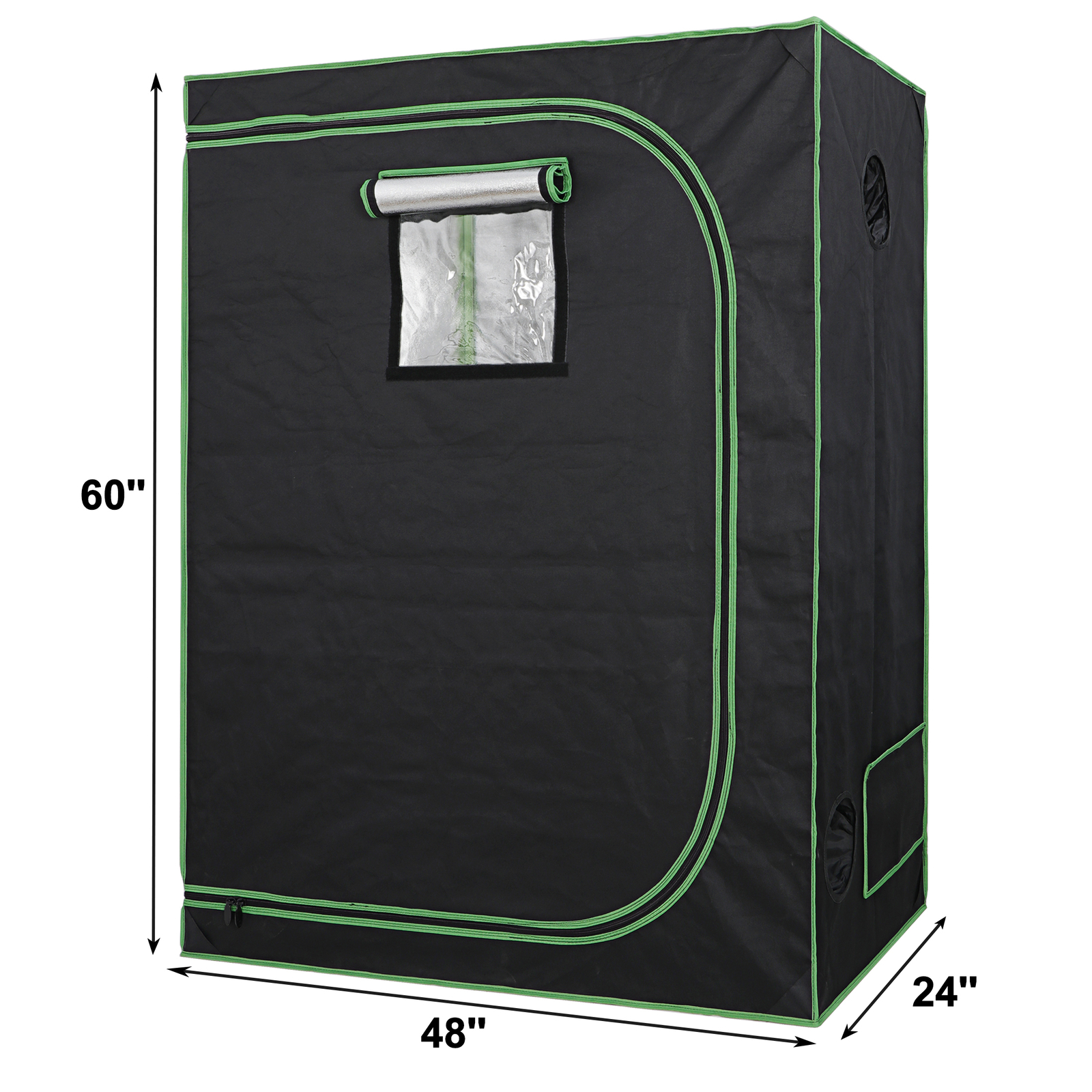 48"x24"x60" 100% Reflective Mylar Non Toxic Hydroponic Grow Tent Indoor Outdoor