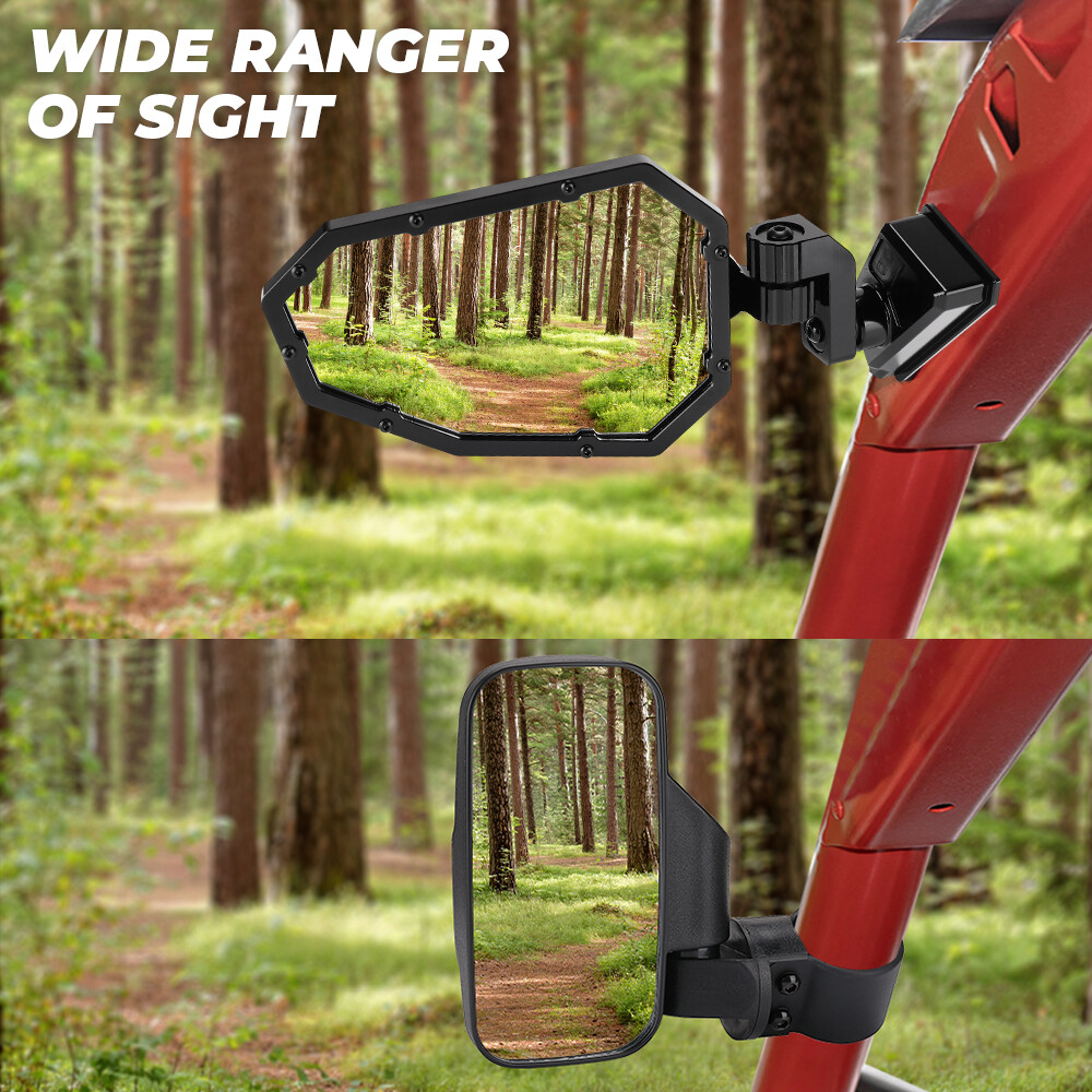 UTV Side View Mirror Alluminum For Can Am Maverick X3 Max Turbo 2017-2024