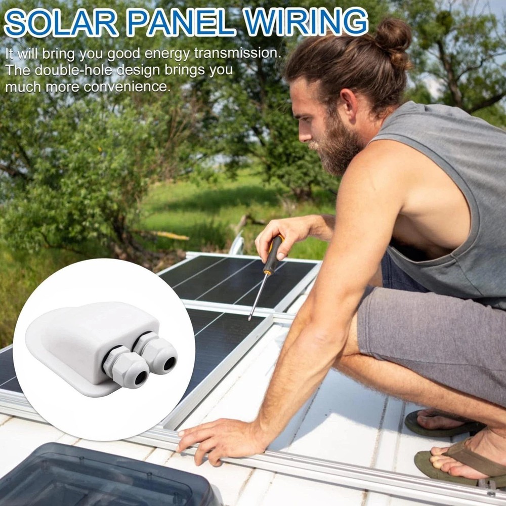 UV Resistant Cable Entry Box for Solar Panel Installations - IP68 Waterproof