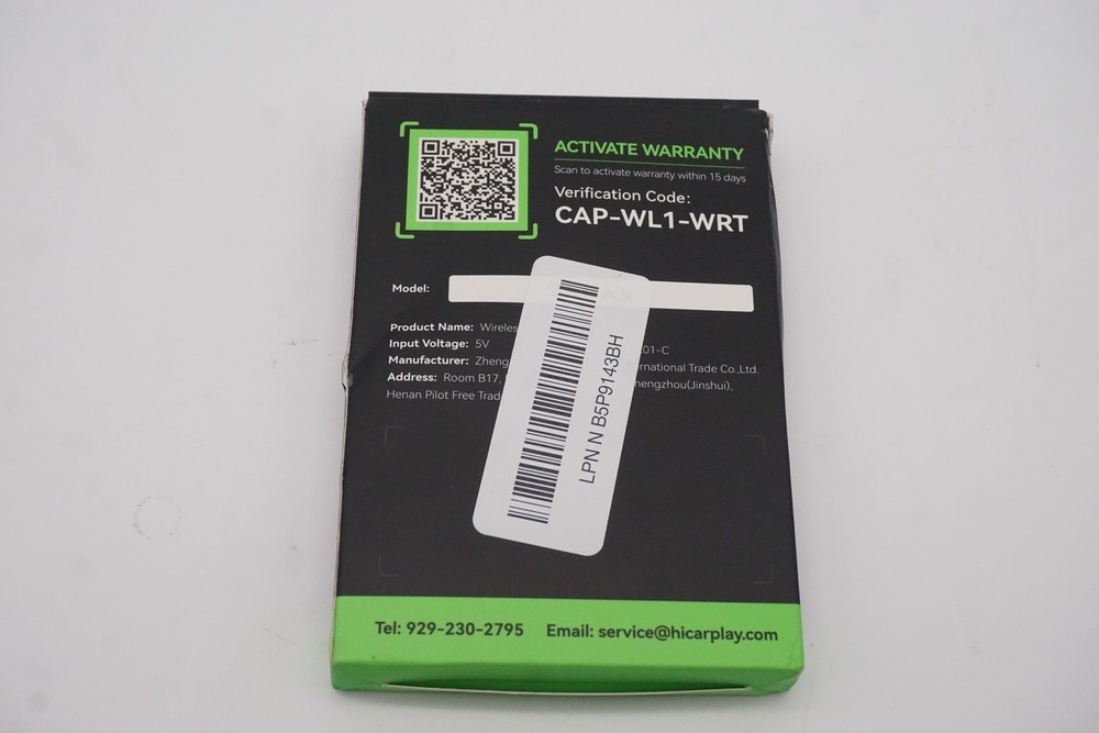 Wireless CarPlay Adapter YKCAA for Apple iPhone Black