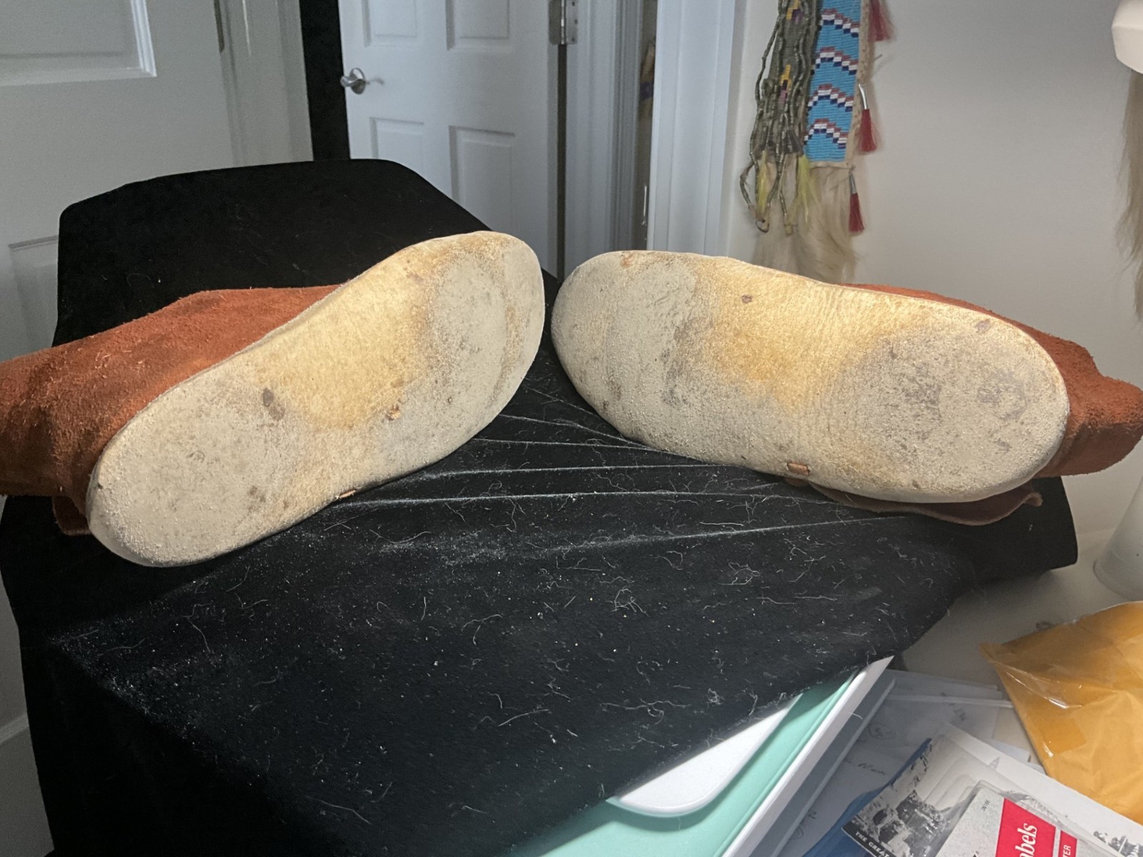 Original Kaibab Mocassins Traditional Navajo Style 1 Button. Man's Size 7