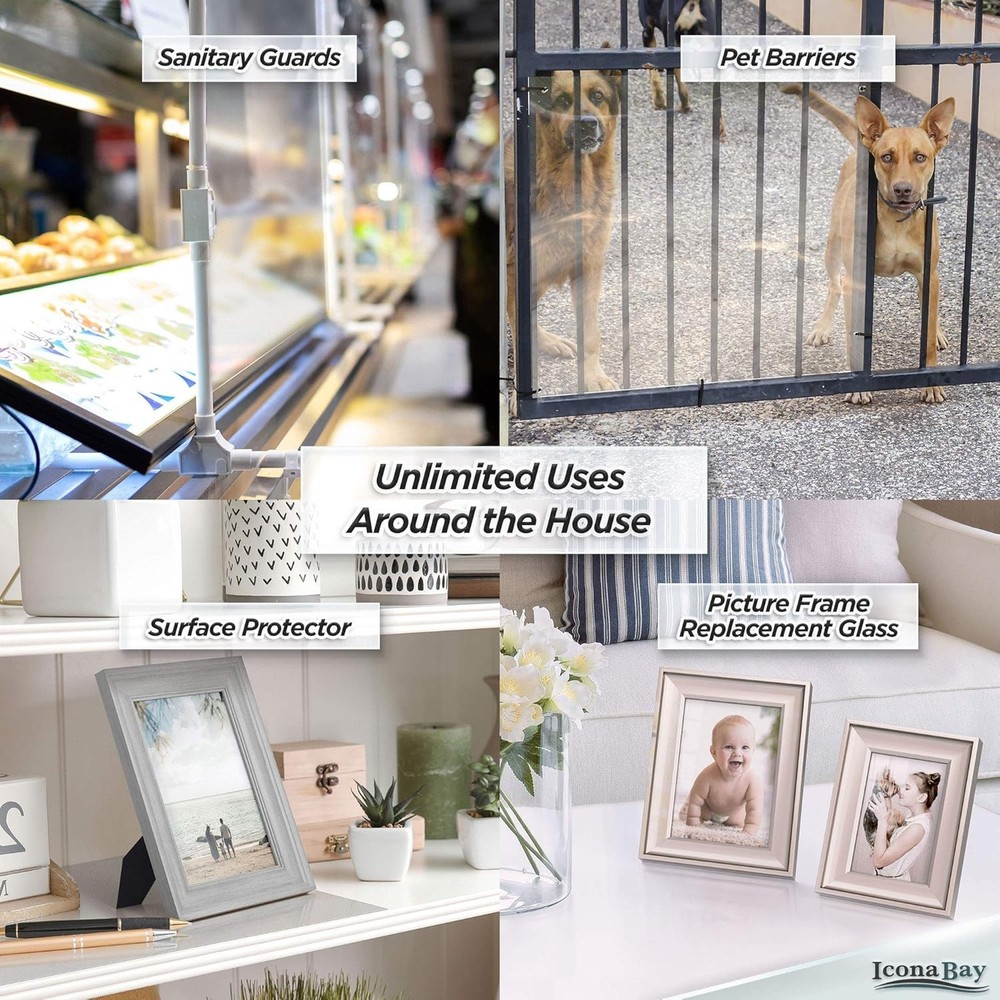 Versatile 11x14 Clear Plastic Sheets - Perfect for Crafts, Signage & Framing