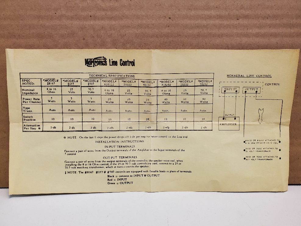 MORTRONICS MONO STEREO QUAD LINE CONTROL 707 SILVER