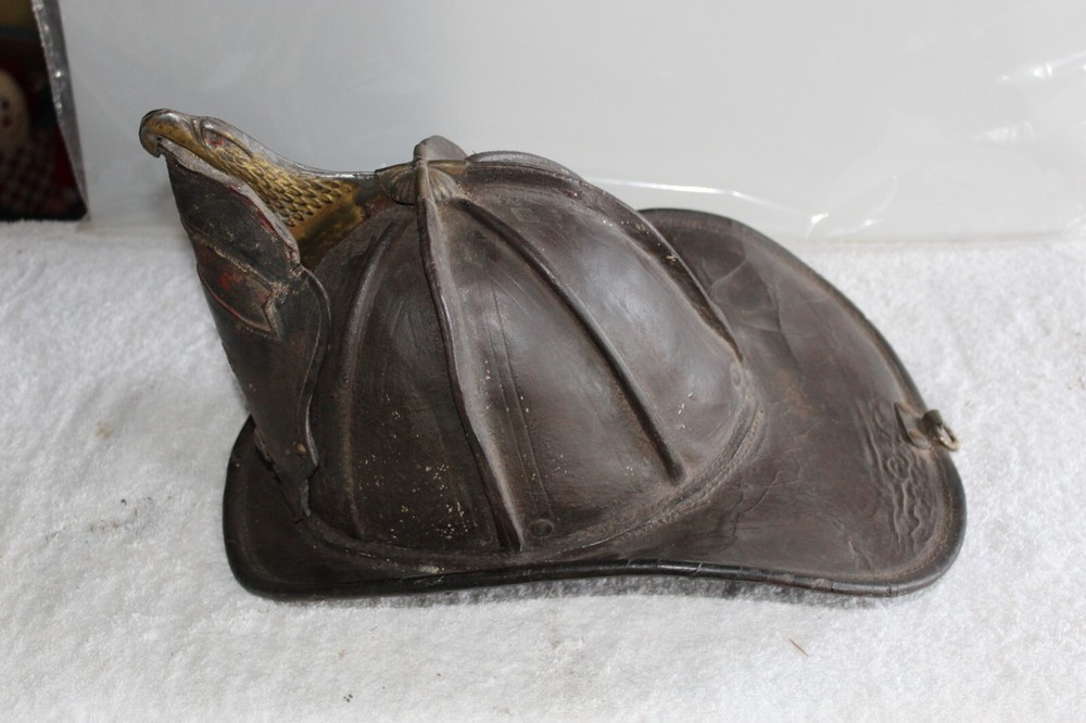 High Eagle John Olson Leather Fire Helmet