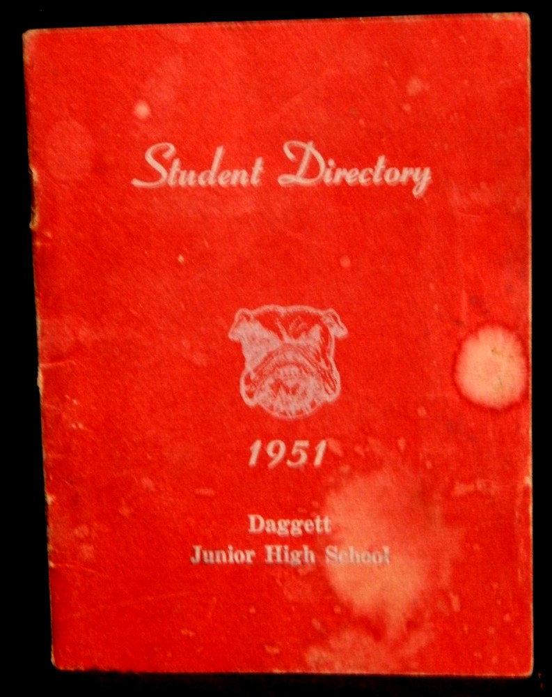 1951 Daggett Junior High School Student Directory