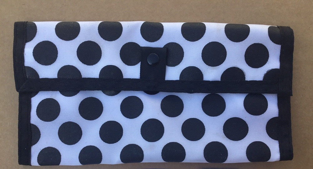 Black Polka Dot Coupon Pouch Holder