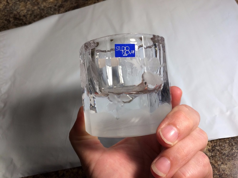 Studio Nova Heavy Crystal Pinecone ~ Fall Candle Holder