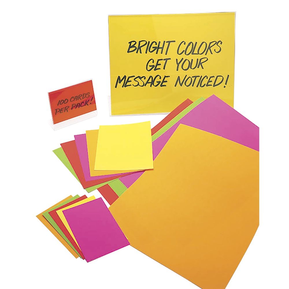 Ready Flow Fluorescent Red Poster Board - 7"L x 11"H