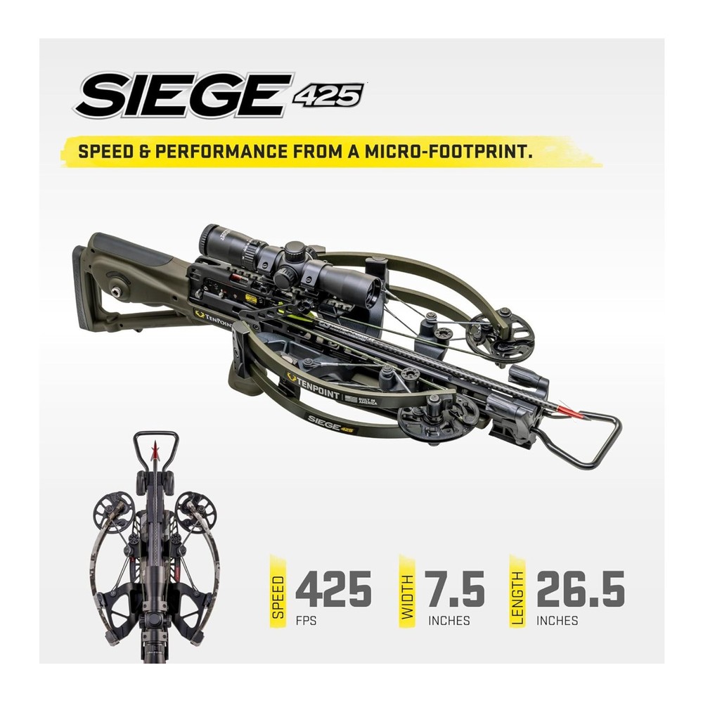Siege 425, ACUslide, RangeMaster 100 Scope (Moss Green) (Renewed)