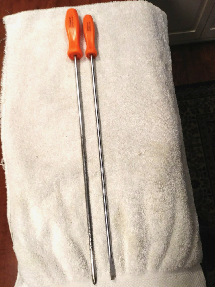 SNAP-ON HARD ORANGE HANDLE 2 PC. SCREWDRIVER SET EXCELLENT CONDITION