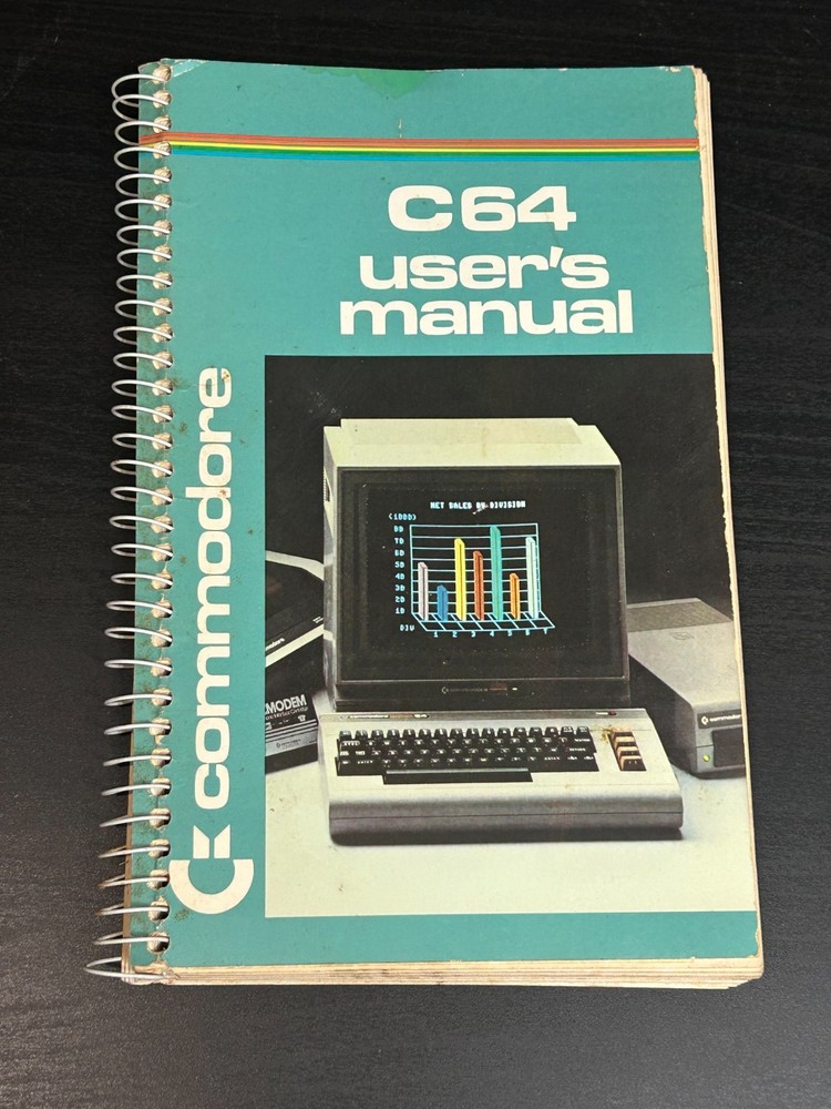 Commodore C64 Users Manual - Softcover Spiralbound Book Original