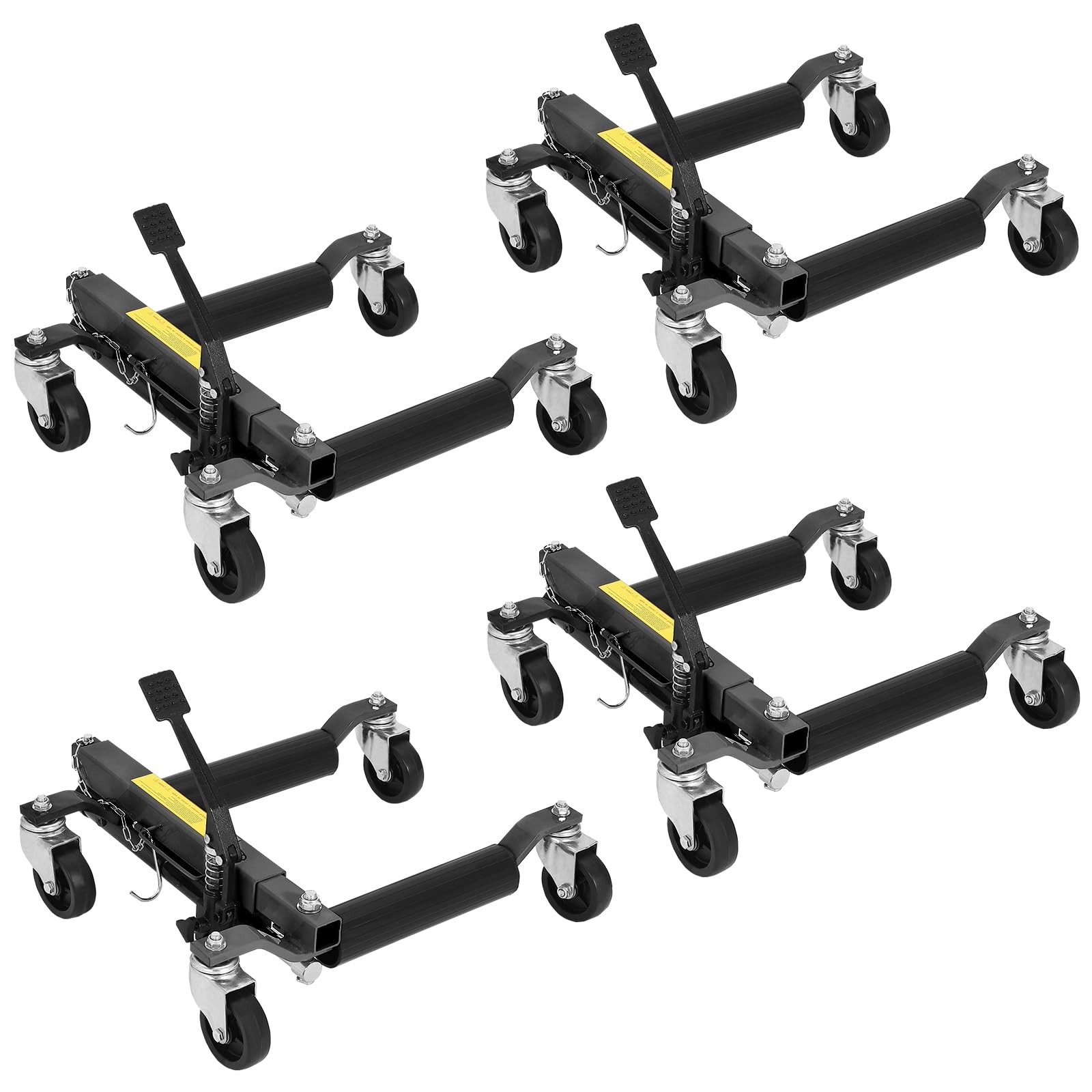 Hydraulic Car Wheel Dolly Jack Set of 4 Heavy 1500LBS Vehicle Skates Positioning