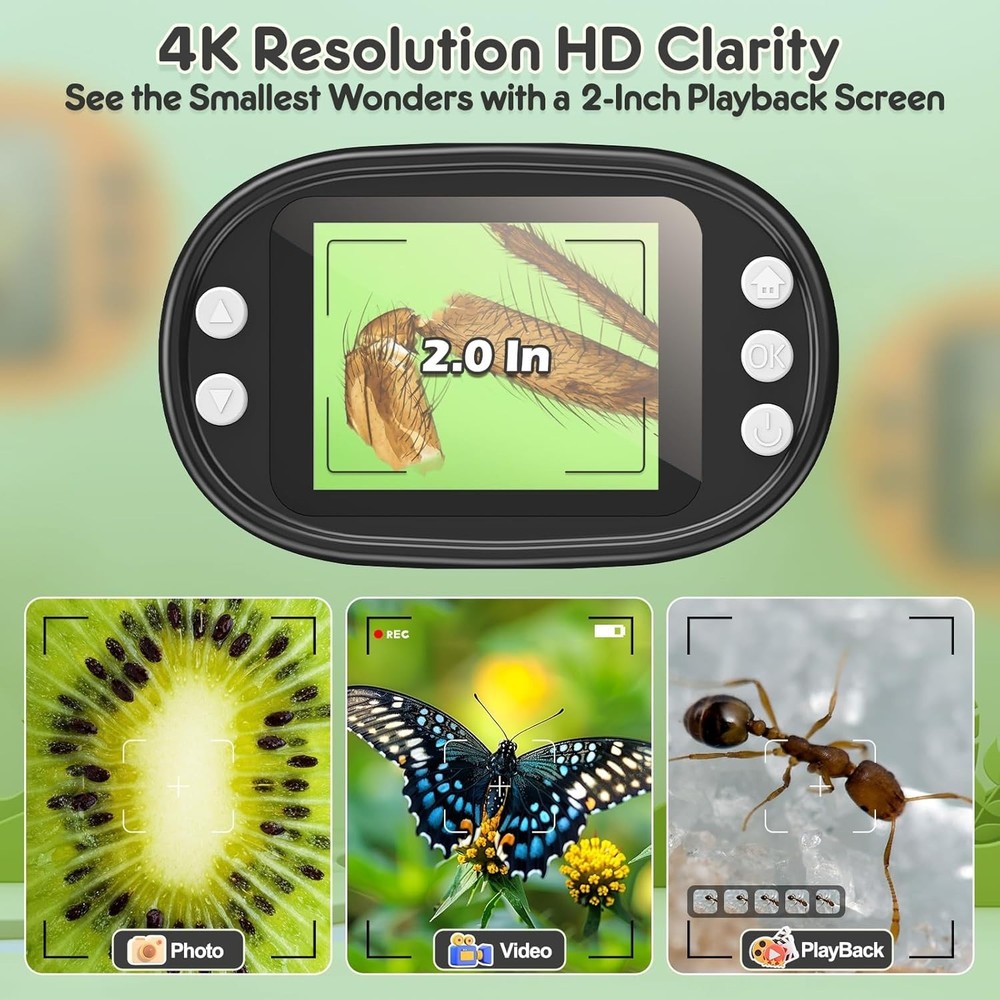 Educational Gift: Handheld 1000X Microscope for Kids