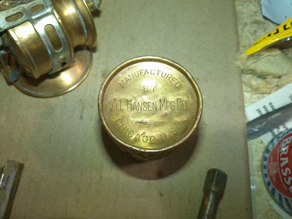 Hansen "Force Feed" Carbide Mining Lamp