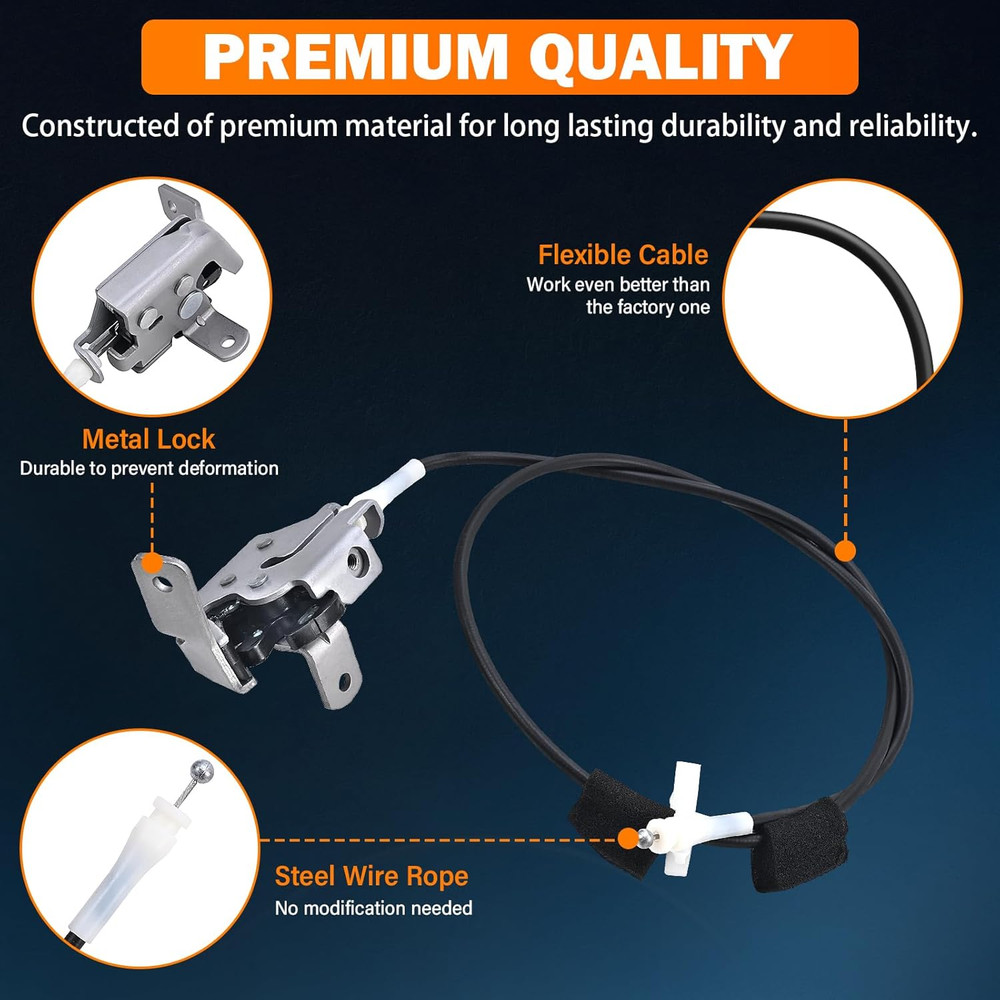 Side Door Latch Cable for 1992-2014 Ford E150 E250 E350 Econoline Van Passenger