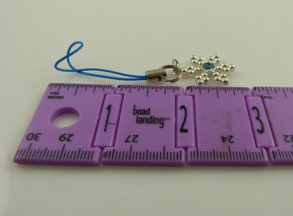 snowflake crystal cell phone purse charm