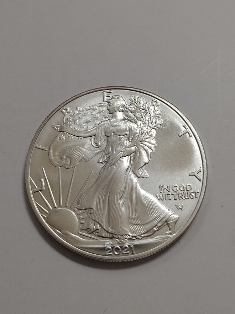 One Ounce Silver Dollar 2021 W Uncirculated West Point Error Coin Type 2