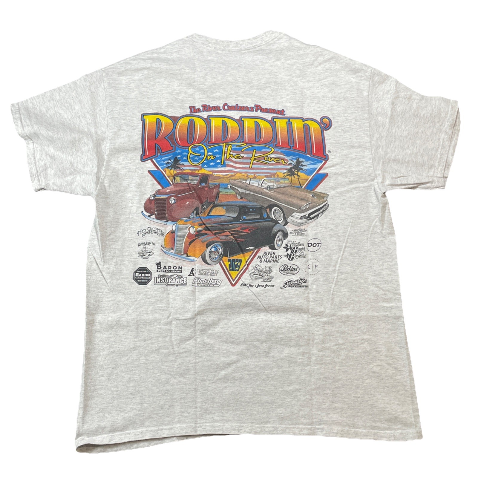 Belton Tough Tee XL Men's Gray Single Stitch Cotton Roddin 2023 On The River