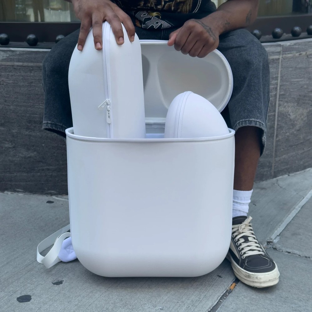 BRAVEST STUDIOS - AIRPACK “AIRPOD” BACKPACK | WHITE | FAST SHIP