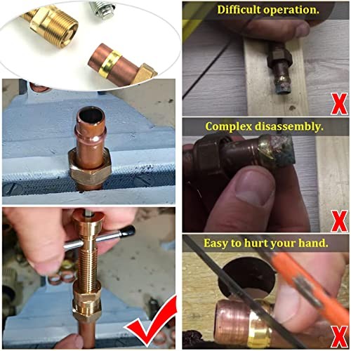 Olive Puller Brass Pipe Olive Tool Fitting Thread Remover 1/2'' & 3/4''