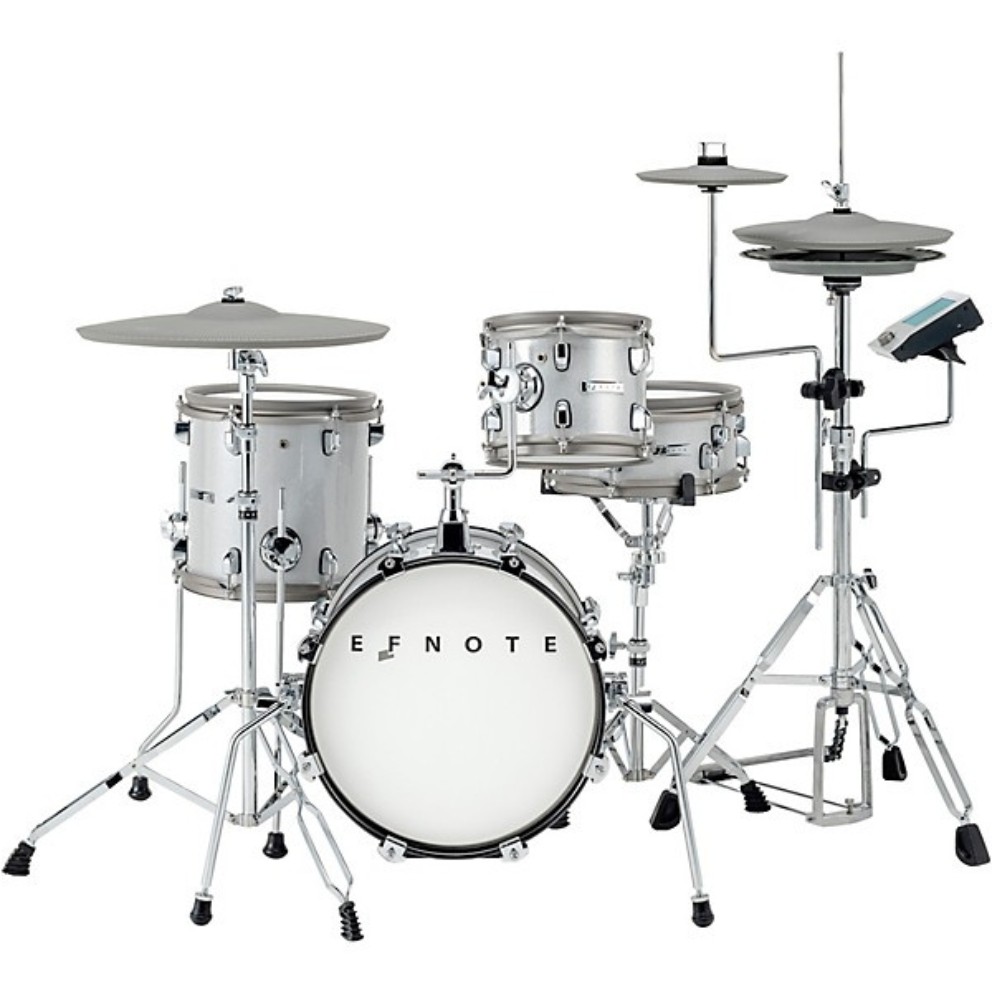 EFNOTE mini Acoustic Designed Electronic Drum Set White Sparkle - Kit