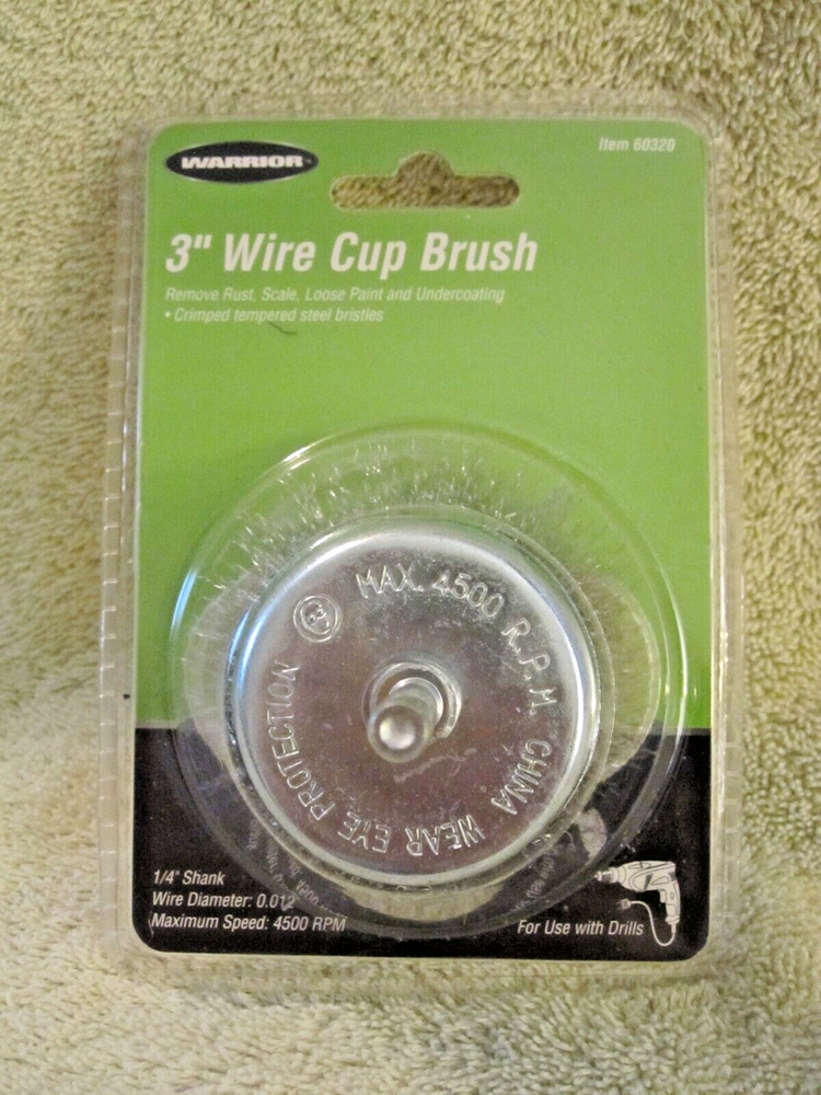 New. 3" Wire Cup Brush W/ 1/4" Shank