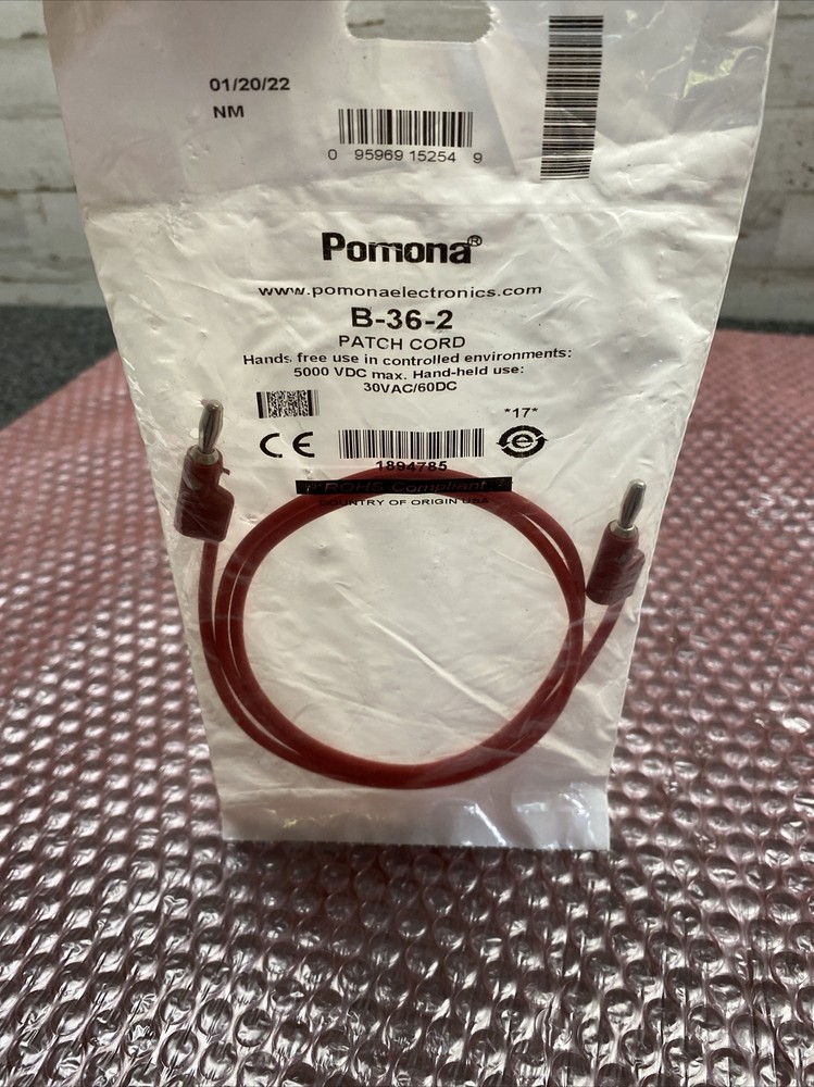 New ITT Pomona Electronics B-36-2 Banana Plug Patch Cord