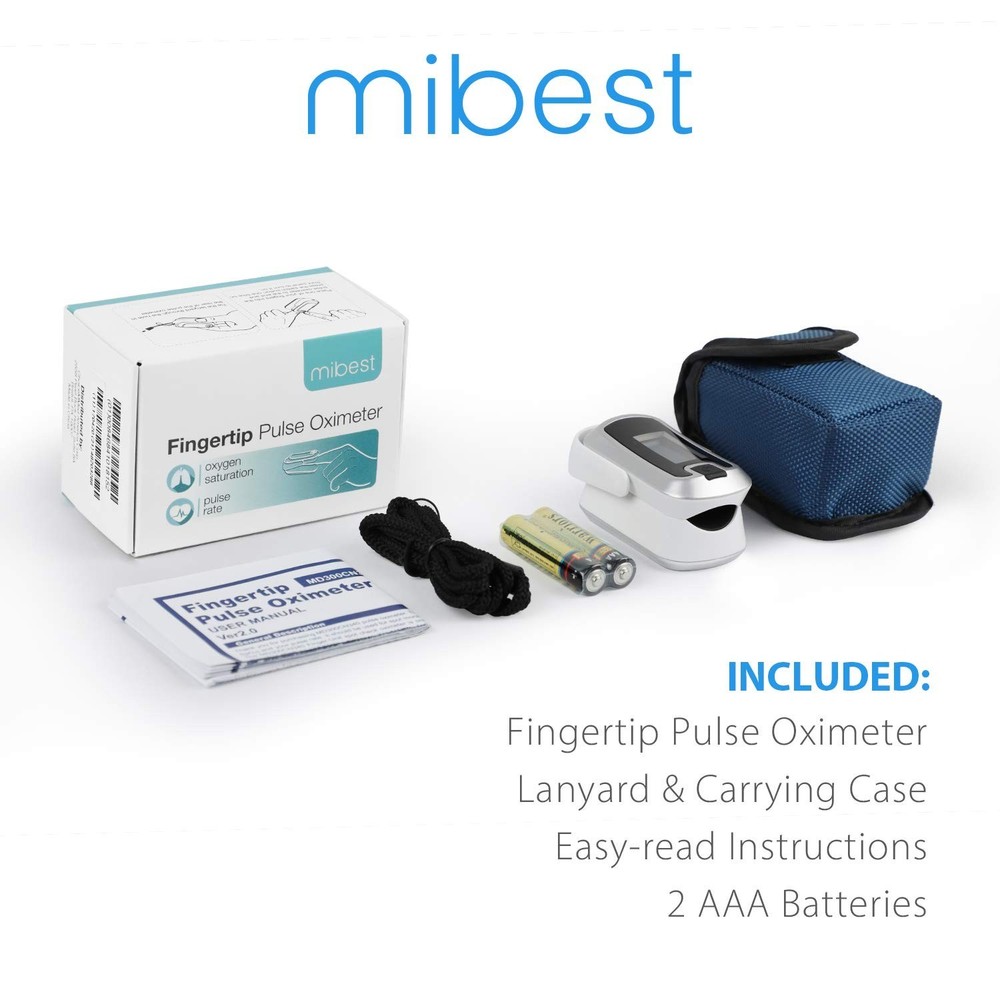 Portable Finger Pulse Oximeter - Easy One Button Operation