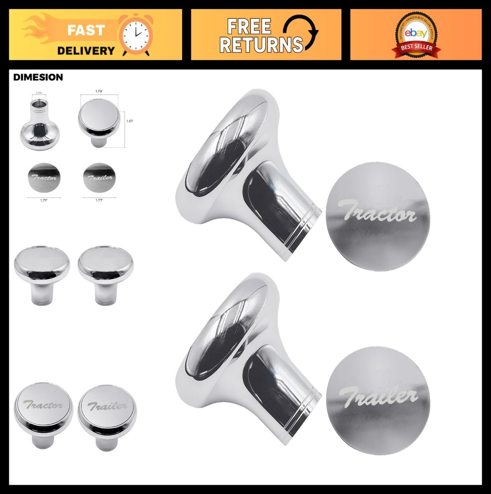 Upgrade Air Brake Knobs for Tractor Trailer - Aluminum Air Valve Knobs (2PCS)