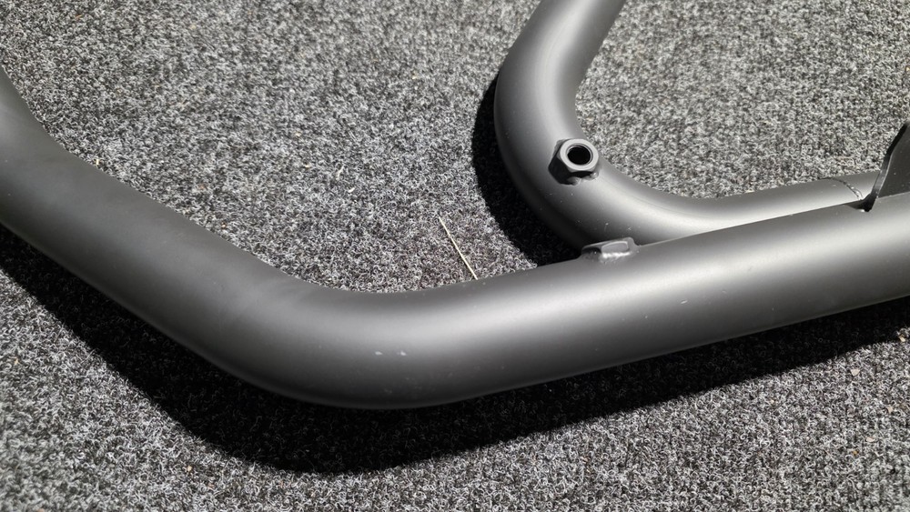 Matte Black Exhaust Header For Harley-Davidson V-Twin Engine
