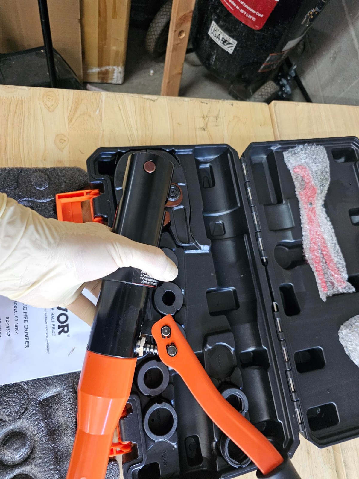 VEVOR Copper Pipe Crimping Tool Hydraulic Driven Pro Press Tool w/ 8 Jaws