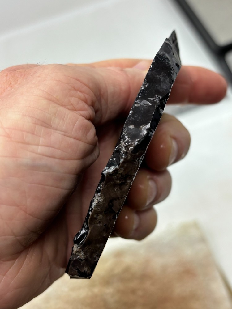 Snowflake Obsidian Slab Lapidary Cabbing Knapping Combo ship avail