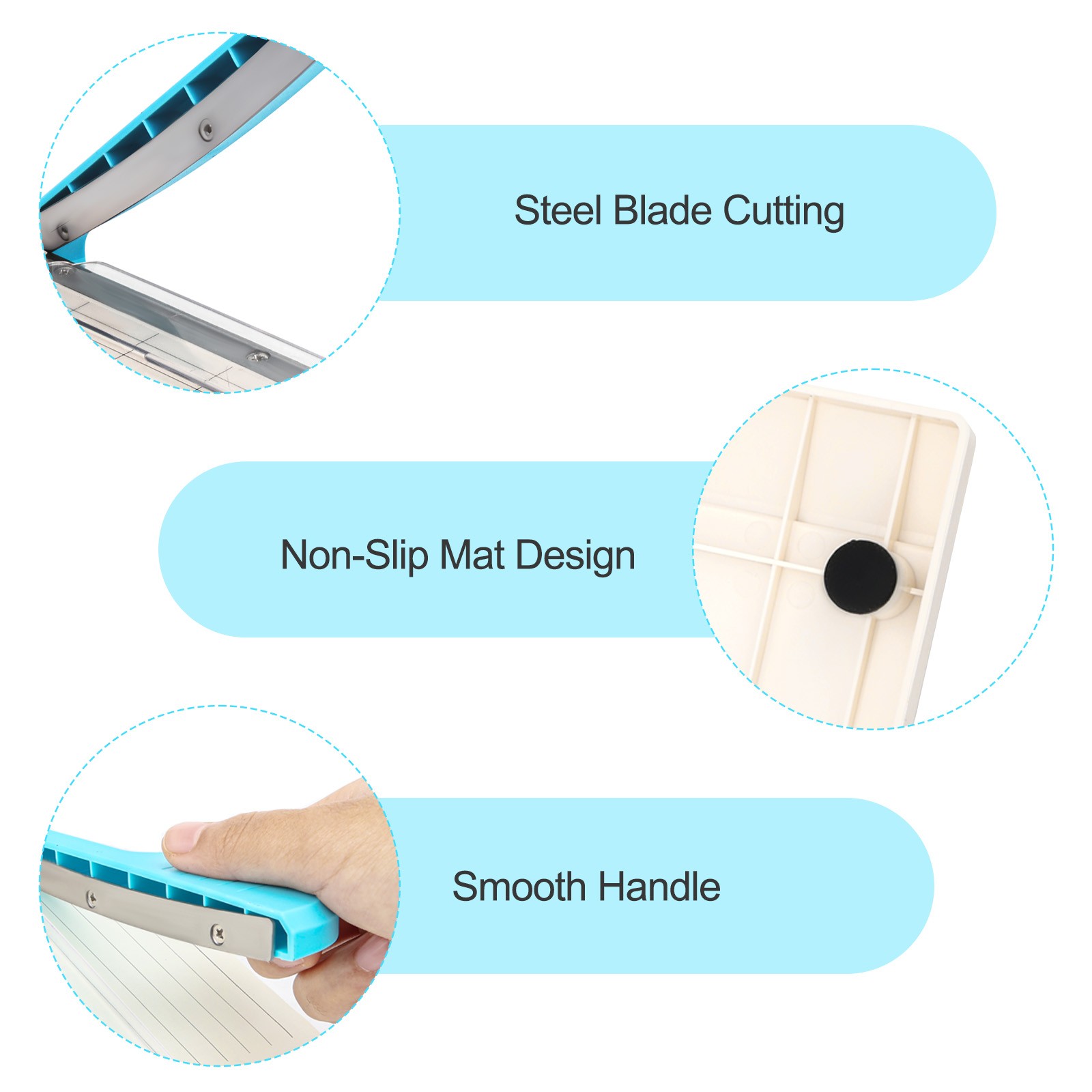 6" Photo Paper Cutter Portable Nonslip Guillotine Trimmer Craft DIY Safety Guard