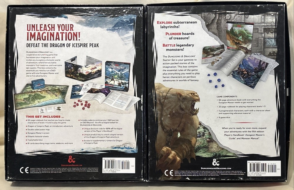 Dungeons & Dragons D&D Essentials Kit & Starter Set