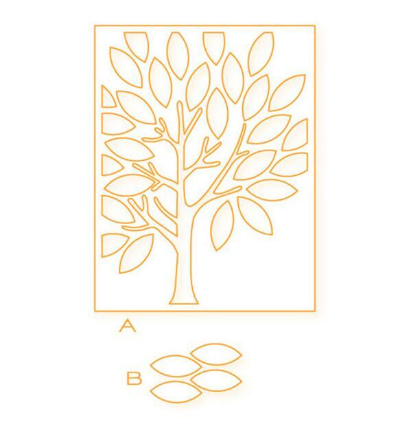 Tree Metal Cutting Dies Rectangle Background Leave Dies Scrapbooking Making Craf