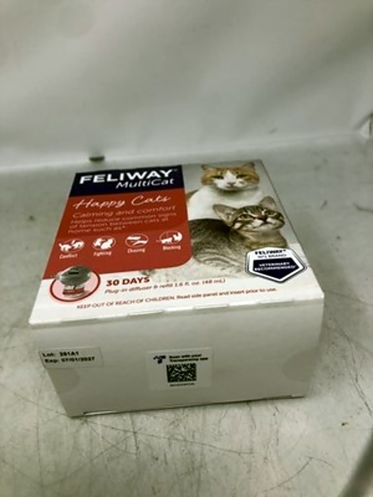 Feliway MultiCat 3661073000394 Happy Cats Calming Diffuser Starter Kit 48mL