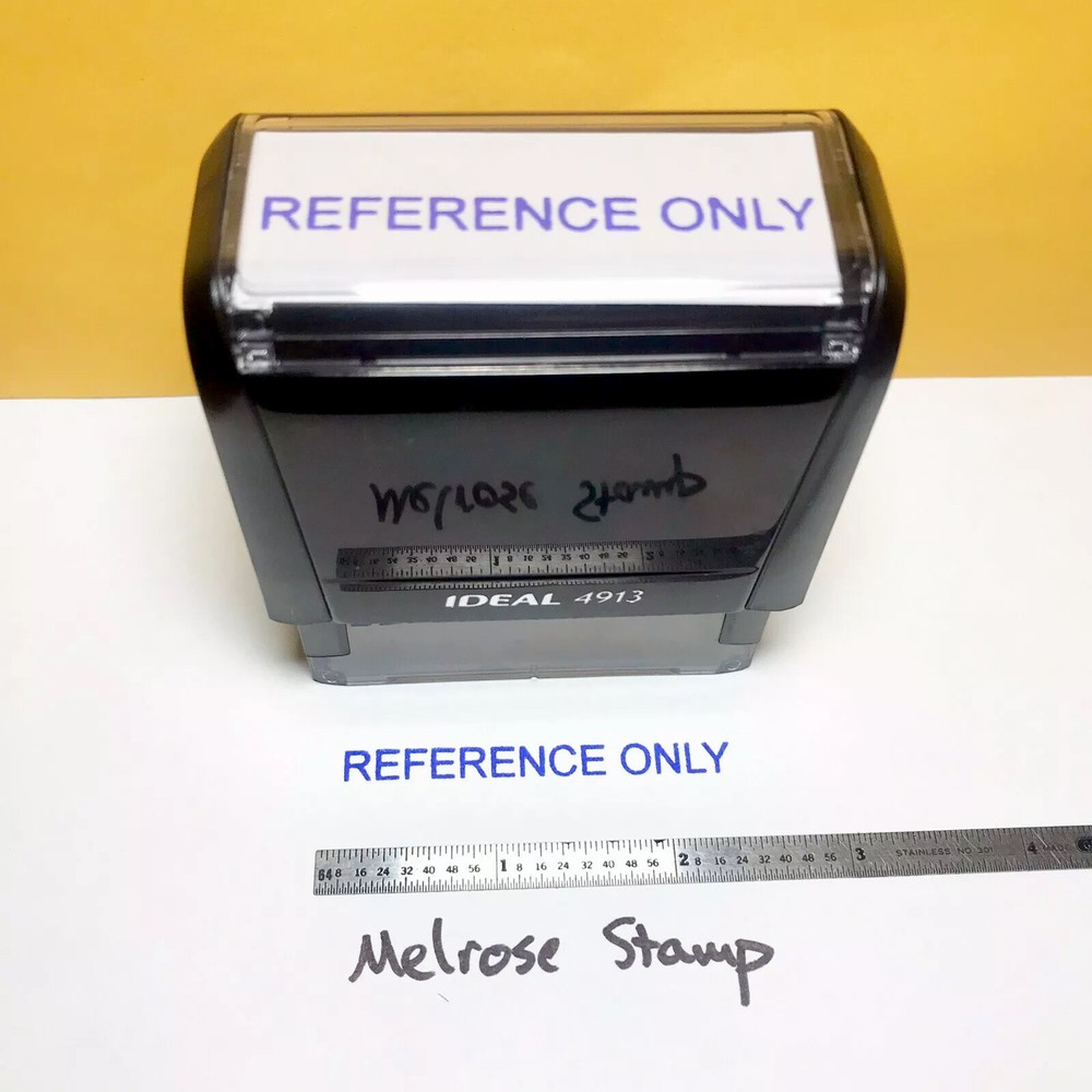 Reference Only Rubber Stamp Blue Ink Self Inking Ideal 4913