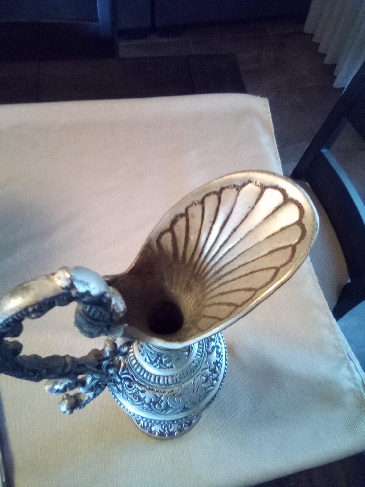Vintage Bronze with Silver Plate Pitcher