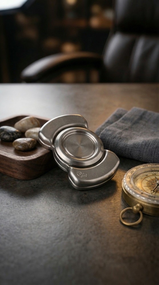 Premium Solid Metal Fidget Spinner & Magnetic Haptic Slider