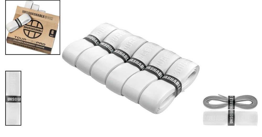 Professional Quality Tour-TEC PU Replacement Grip Pack for Rackets - 6 Units